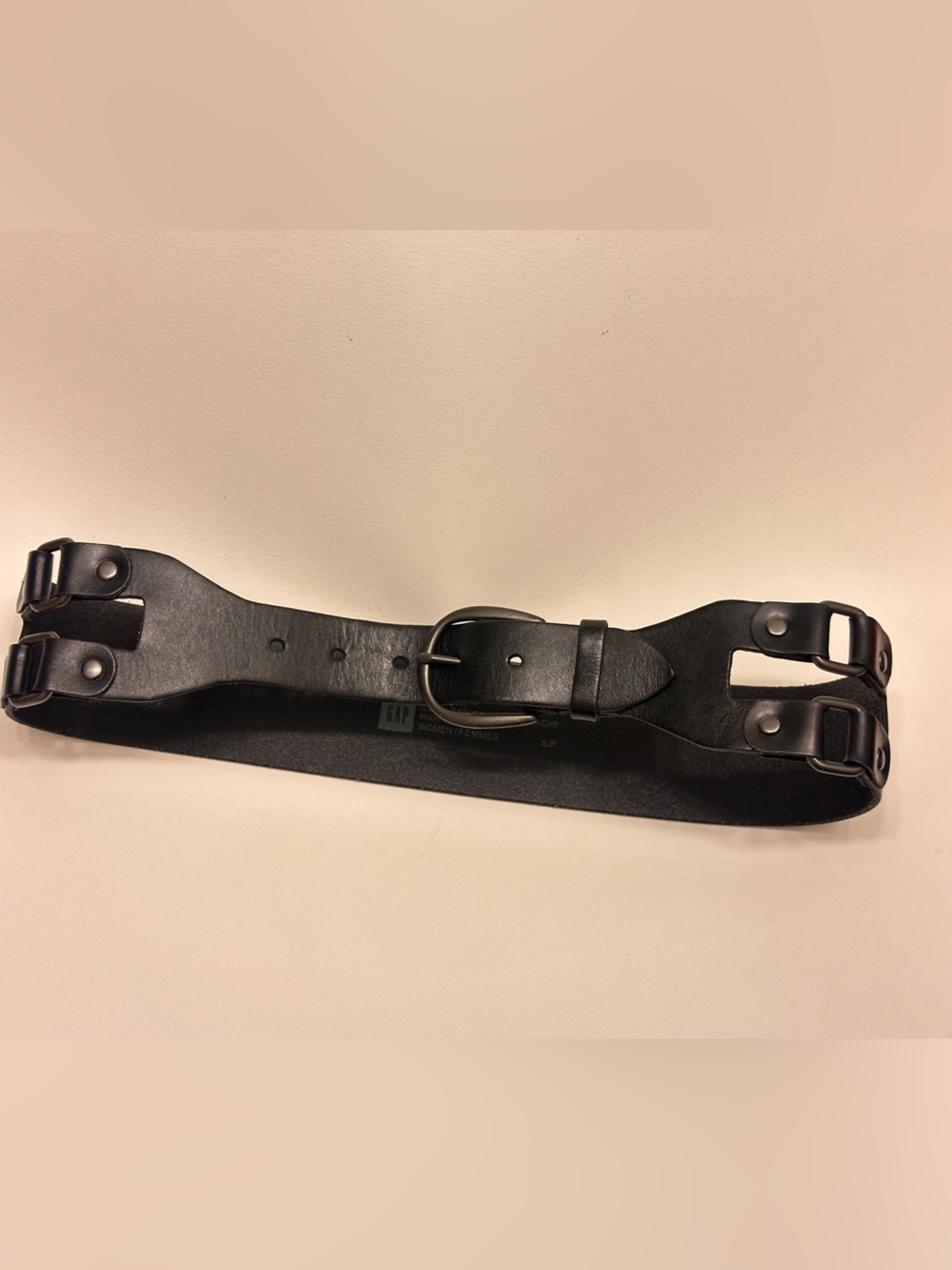 GAP Leather Cinching Belt with Double Side Buckles
